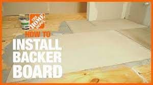 how to install cement backer board for