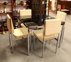 smoke glass kitchen table with four chairs