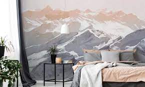 Watercolor Mountains Wall Mural