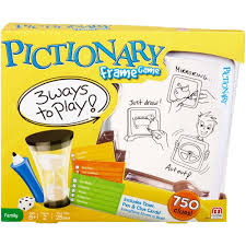 pictionary frame game with 3 ways to