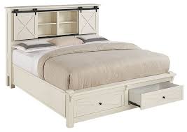 Storage Bed With Integrated Bench In