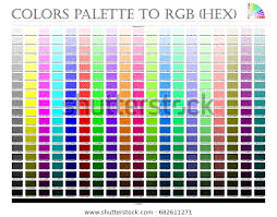 Color Palette Composition Shade Chart Conform Stock Vector
