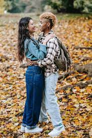 Positive multiracial lesbians hugging in park · Stock, lesbian autumn HD  phone wallpaper | Pxfuel