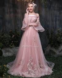 color rosa viejo vestidos prom largos