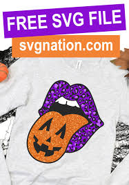 pumpkin tongue svg free halloween svg