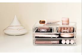 4 drawer acrylic cosmetic box makeup