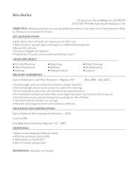 How To Include Nanny On Resume Sample Personal Template 6 Free Word