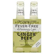 Fever Tree Refreshingly Light Ginger Beer 4 X 200ml