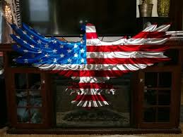 American Flag Eagle Wall Sculpture