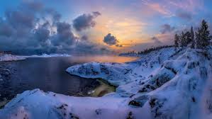 nature winter sky snow landscape hd