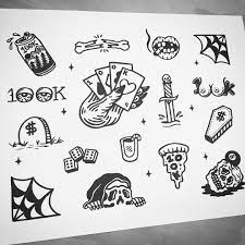 3,341 Likes, 179 Comments - Sketchy Tank (@sketchy_tank) on Instagram:  “Free tattoos from my flash tonight up here a… | Free tattoo, Tattoo flash  art, Doodle tattoo