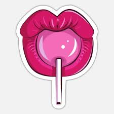 lollipop lips stickers unique designs