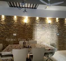 interior stone cladding brown wall