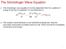 the schrdinger wave equation n the