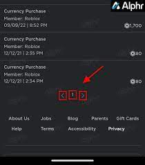 how to view purchase history in roblox