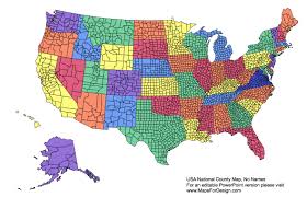 Us National County Editable County Powerpoint Map For Building