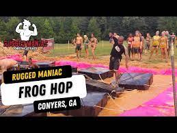rugged maniac frog hop obstacle you
