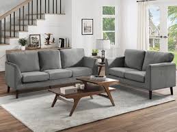 tolley grey 2 pc sofa loveseat set