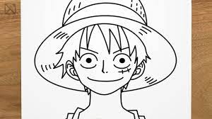How to draw LUFFY (One Piece) step by step, EASY - YouTube