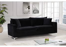 naomi black velvet sofa city living