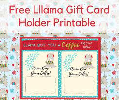 free christmas llama coffee gift card
