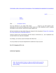 termination letter for misconduct