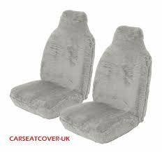 Grey Sheepskin Car Seat Covers Model