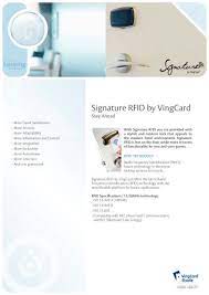 signature rfid by vingcard 2016
