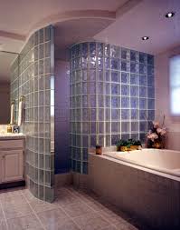 glass block shower wall