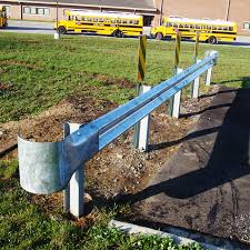 highway guardrail w beam barrier