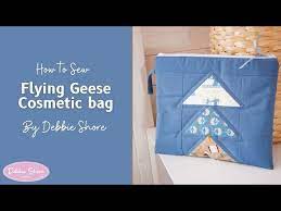 sew a simple flying geese cosmetic bag