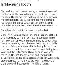 makeup career about of hobby brainly