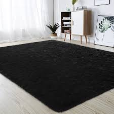 Choosing a rug for your home conjures up many decorating questions. Amazon Com Junovo Ultra Soft Area Rugs Fluffy Carpets For Bedroom Kids Girls Boys Baby Living Room Shaggy Floor Nursery Rug Home Decor Mats 4 X 5 3ft Black Home Kitchen
