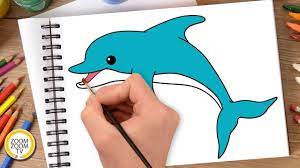 Hướng dẫn cách vẽ CON CÁ HEO - Tô màu con cá Heo - How to draw Dolphin -  YouTube