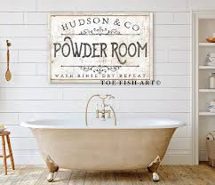 Personalized Custom Powder Room Sign