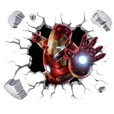 3d Wall Sticker Iron Man Marvel