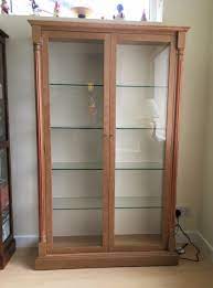 Display Cabinet In Oak With Glass