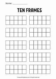 blank ten frame free worksheets and