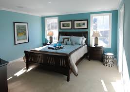 bedroom colour light blue and brown