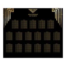Art Deco Wedding Seating Chart Gatsby Style Poster