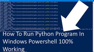 how to run python program in windows