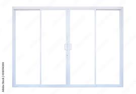 White Modern Double Glass Door Window