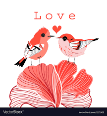 graphic love birds royalty free vector