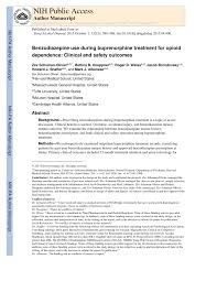 Pdf Benzodiazepine Use During Buprenorphine Treatment For