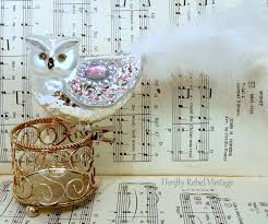 mercury glass owl ornaments