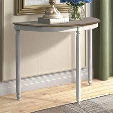 Half Moon Solid Wood Console Table