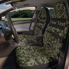 Pixeled Military Car Seat Covers Custom