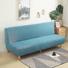 Large Armless Sofa Bed Slipcover Couch