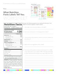 nutrition label worksheet form fill