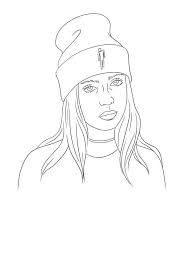 Amazon best gift ideas for all seasonusage: Coloring Pages Billie Eilish Print Out Talented Singer